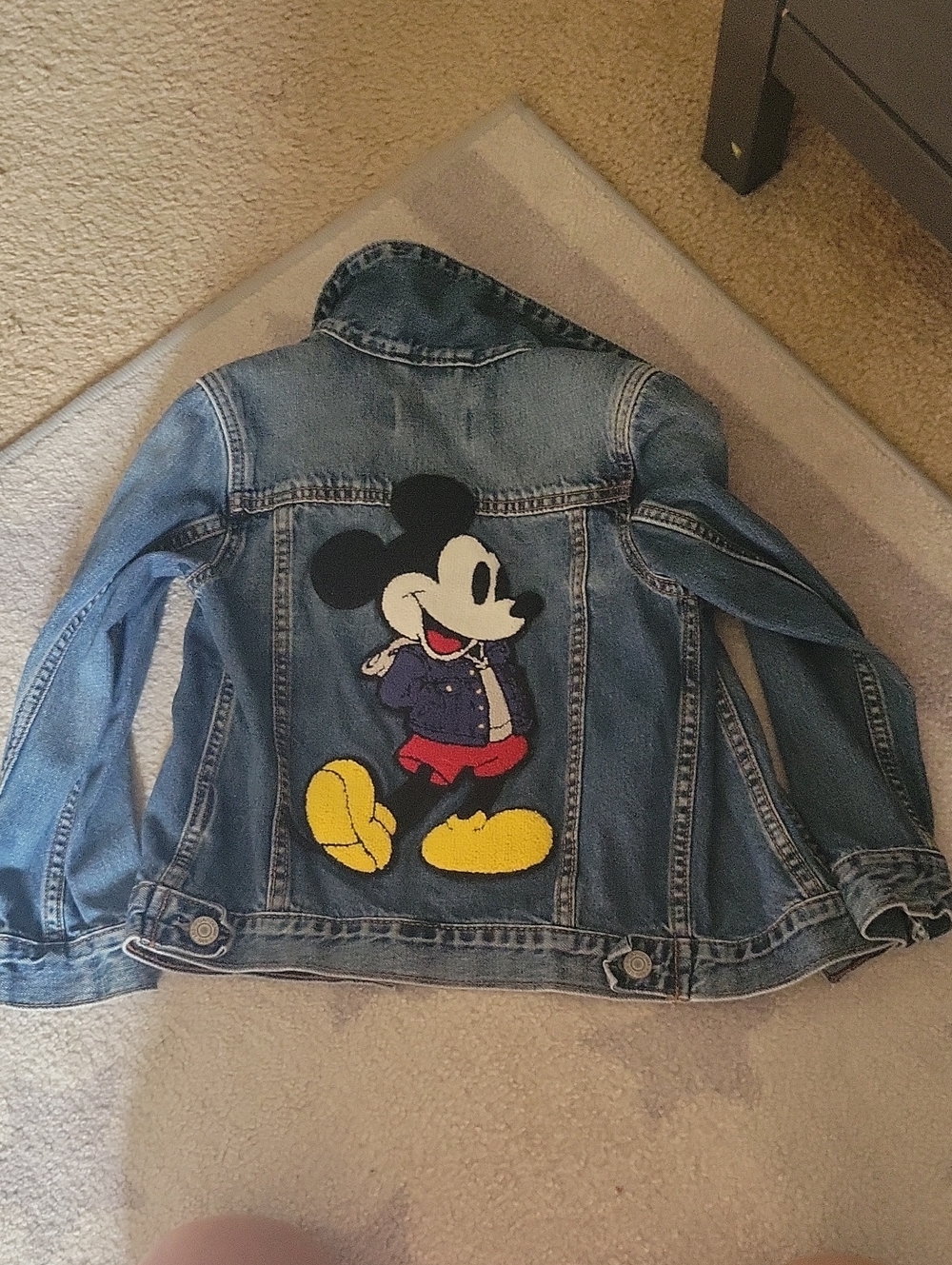 GAP Kids Denim Jacket with Mickey Patch - Blue, Yellow, Red, Black